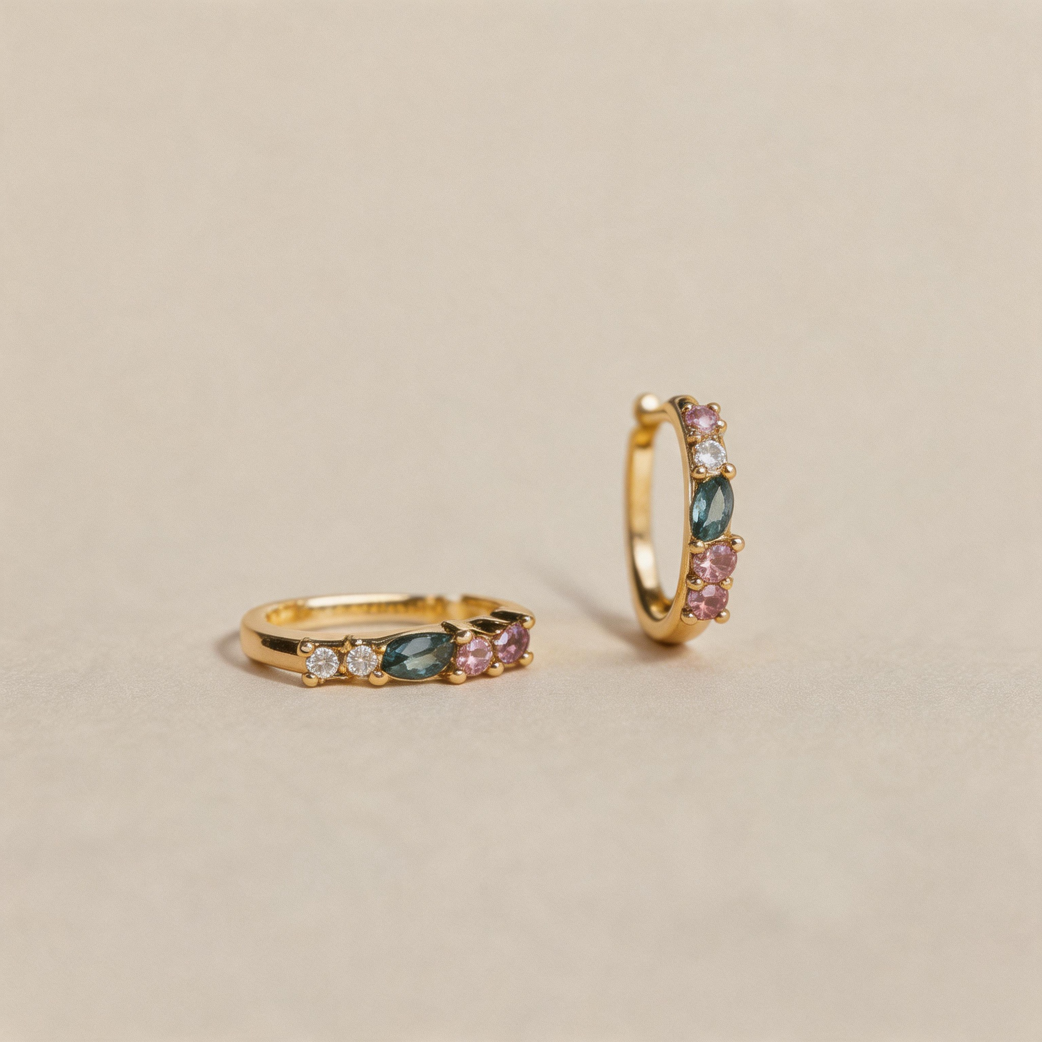 Lab Grown Sapphire Marquise Cut Studs