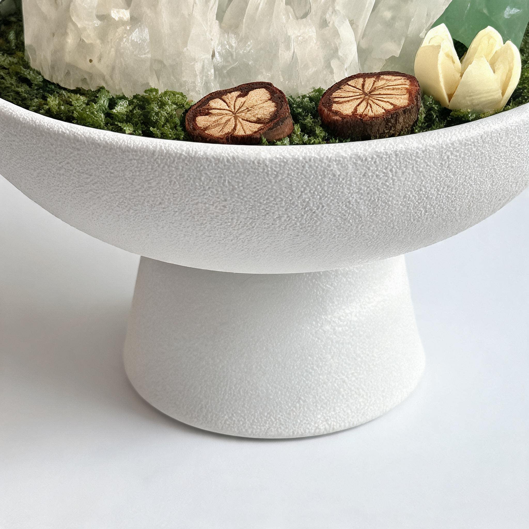 Housewarming Gift Crystal Bowl, Natural Quartz Energy Decor, Zen Garden Plant, Spiritual Home Decoration, Unique Gift - Image 4